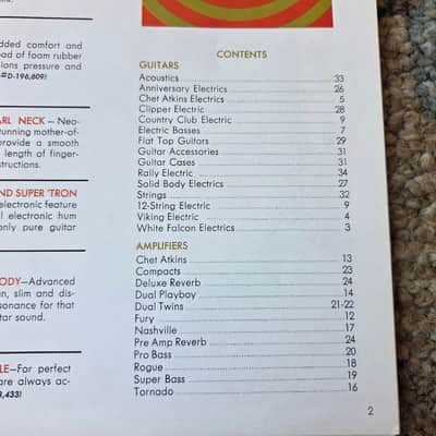 Vintage 1968 Gretsch Guitar, Bass, Amplifier Catalog! Rare, Original Case Candy, Paperwork! image 2