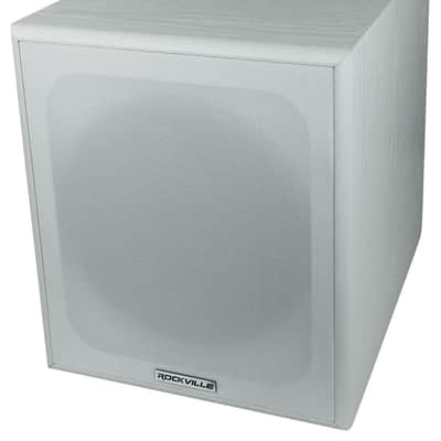Rockville Rock Shaker 10" Inch White 400w Powered Home Theater Subwoofer Sub image 1