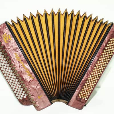 Rare Soldanella 5 Row Button Accordion, made in Switzerland, New Straps, Vintage Original Accordeone de Botones, Old Accordian Bajan, 2535 image 3