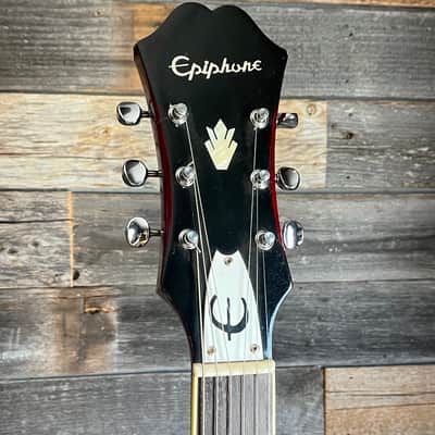 (18279) Epiphone Riviera Mini Ch Semi-Hollow Electric Guitar - 2004 - Cherry image 15