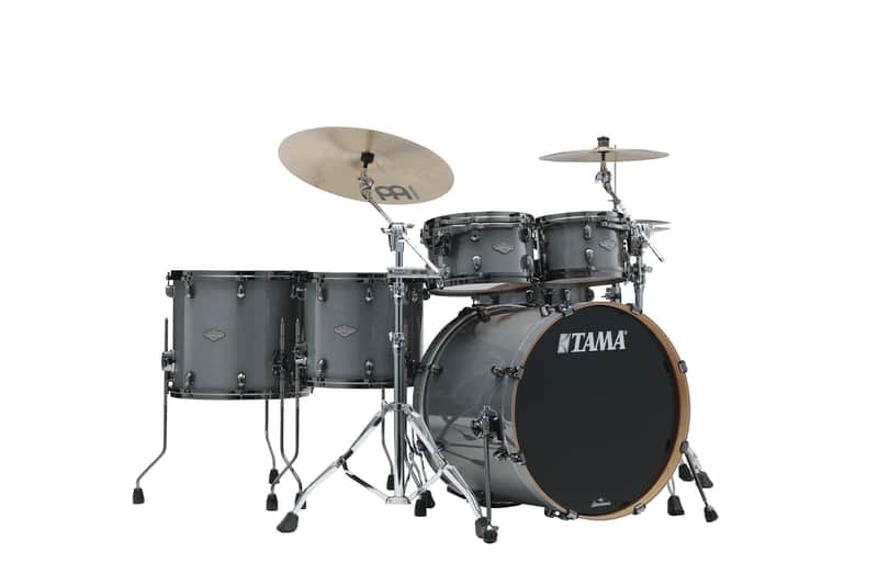Tama MBS52HZBNSSGR Starclassic Performer Shell Kit 5 pcs - Smoky Gray/ Black Nickel HW image 1