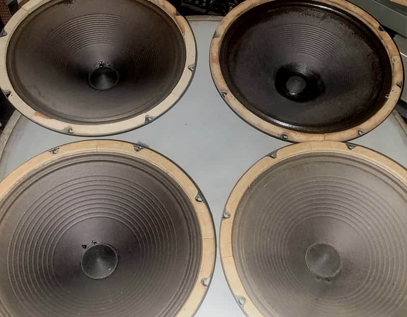 ROLA 4 × 12" alnico instrument speakers,  guitar, etc 50's vgc.  '52-'59 - Black image 1