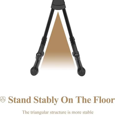 Violin Stand with Bows, Stand for acoustic Guitar Bass, Mandolin, Banjo,Portable and Adjustable Holder Black，Easy to Install and Sturdy，Black image 3