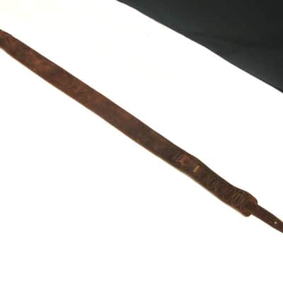 FENDER Suede Leather BROWN guitar STRAP - 2.5" wide - blem image 12