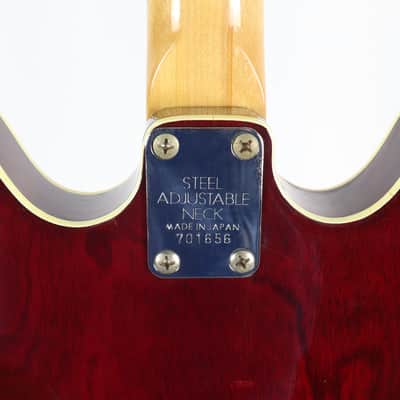 Vintage Ventura 335 Wine Red Hollowbody Electric Guitar w/ Case Motsumoku Japan image 9