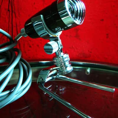 Vintage 1960's Aiwa DM-14 dynamic harp microphone High Z w accessories Calrad Lafayette Olson Shield image 4
