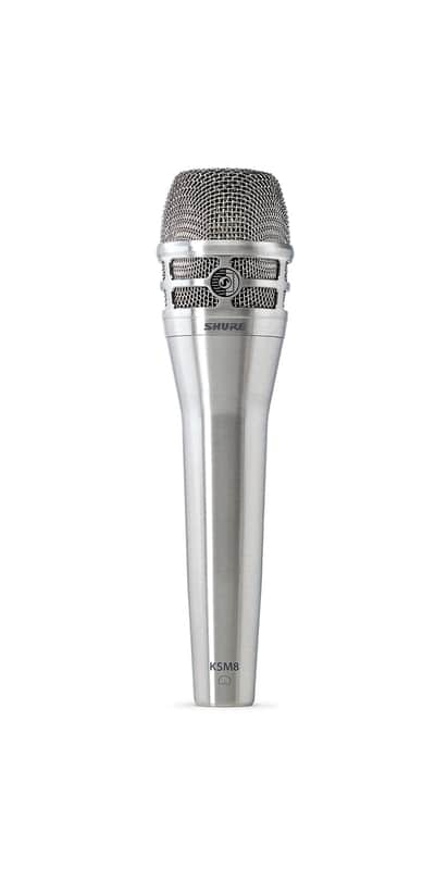 Shure KSM8/N Dualdyne Cardioid Dynamic Handheld Vocal Microphone Nickel image 1