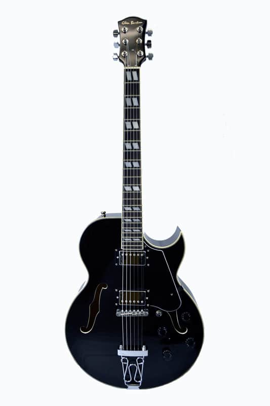 Glen Burton GE775-BK Hollow Body Chicago Maple Neck 6-String Electric Guitar w/Gig Bag, Strap & Pick image 1