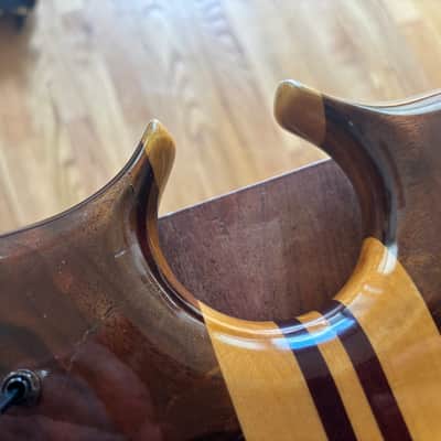 Alembic 20th Anniversary AM 4 string Bass guitar Omega Burl Walnut image 14
