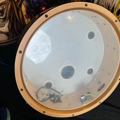 Rikki Rockett's Poison, Rockett Drum Works, Steam Bent Hickory "The Rose" Drum Kit, 22",16", 14", 12", 10",  Plus Woofer, Swarovski Crystals, Signed! STUNNING image 17