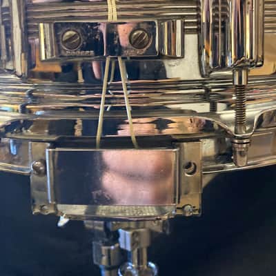 Rogers - 5x14" Dyna-Sonic Snare Drum 1968-1971 - Chrome Over Brass image 10