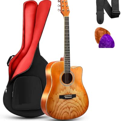 Steel String Acoustic Guitar Kit, 41" Full Size Cutaway w/ Ashtree Top image 1