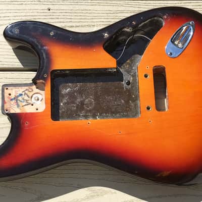 1996 American Standard / Strat Plus Stratocaster Body. Classic black finish, 1990s USA part image 1