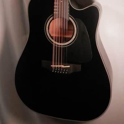Takamine GD30CE-12 BLK G30 Series 12-String Dreadnought Cutaway Acoustic/Electric Guitar 2010s - Gloss Black image 1