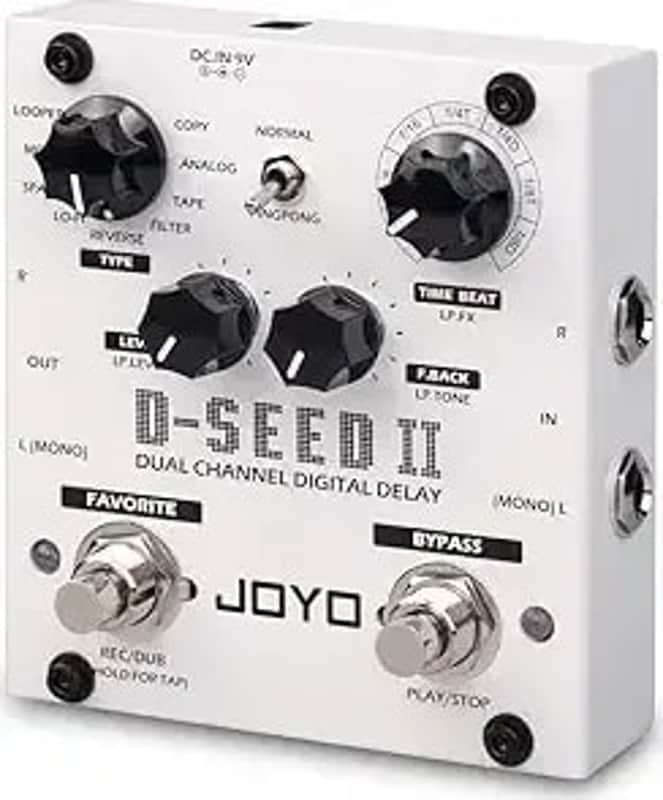 JOYO D-SEED-II Multi Pedal Effect, Stereo Looper Effect & Delay Pedal Effect for Electric Guitar Dual Channel & 8 Digital Delay Modes image 1