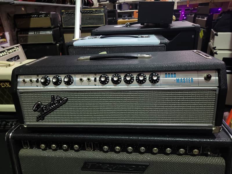 Fender Bandmaster "Drip Edge" 50-Watt 2-Channel Guitar Amp Head Silverface - Local Pickup Only image 1