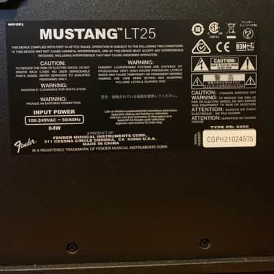 Fender Mustang LT25 25-Watt 1x8" Digital Modeling Guitar Combo 2019 - Present - Black image 5