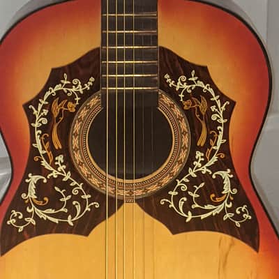 Vintage Hummingbird-Harmony,Global,Kay Hummingbird with double pickguard-RARE 68 (?) Red Burst image 2