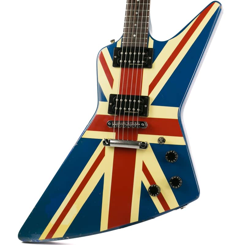 〚UNION JACK〛Limited Edition 350／No.88 1984 Gibson Designer Series Union Jack Explorer British Flag | Reverb