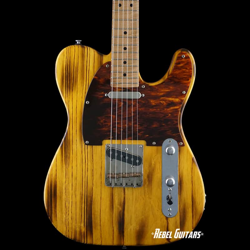 Patrick James Eggle Guitars Oz-T Tele in Torched Butterscotch w/ Roasted Flame Maple Neck image 1
