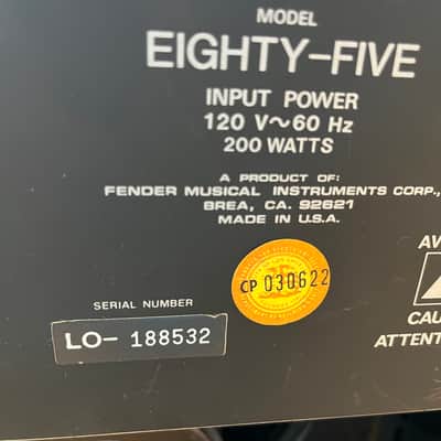1990 Fender Eighty-Five 2-Channel 65-Watt 1x12" Solid State Guitar Combo red knob image 6
