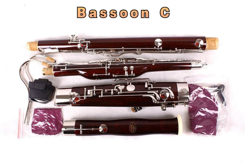 Brilliant sound Bassoon C Key 26 Keys Woodwind Instrument with Case Accessories image 1