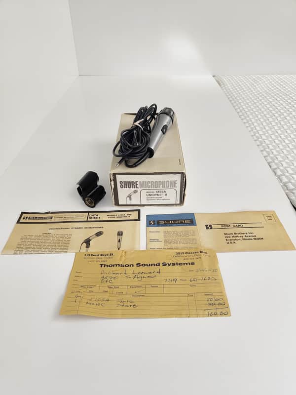 Shure 515SA Dynamic Microphone – w/ Clip, Docs & Original Box (Box Worn) image 1