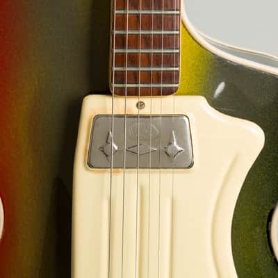 Wandre BB Model Semi-Hollow Body Electric Guitar, c. 1959, black hard shell case. image 15