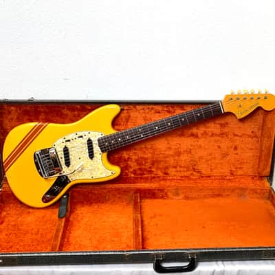 Fender Mustang "All Original " 1969 - Competition Orange w/ Matching Headstock image 1