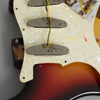 Fender  Stratocaster Solid Body Electric Guitar (1970), ser. #273341, period black tolex hard shell case. image 19