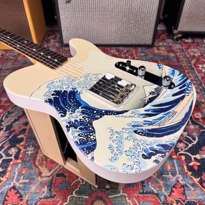 2024 Fender Art Canvas Esquire Hokusai "The Great Wave" MIJ image 9
