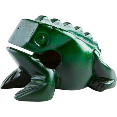 NINO® Percussion Wood Frog Güiro, Medium, Green image 3