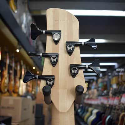 Fodera Emperor Elite 5-String Bass Walnut Burl w/Birdseye Maple Fingerboard, Hard Case image 8