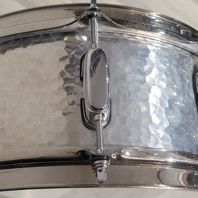 RARE Vintage Tama Hand Hammered 3mm aluminum 14x5.5 Snare drum PA355H image 9