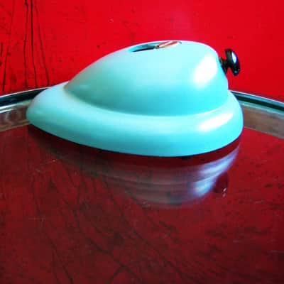 Vintage 1950's Shure Brothers S36 microphone desk stand blue 55 55S 737A 708A # 7 image 3