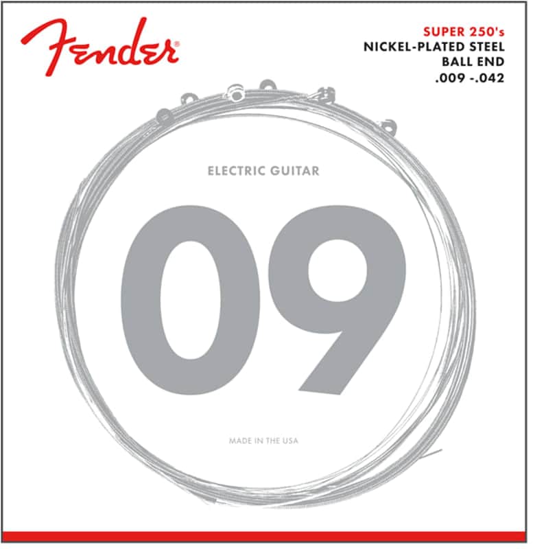 Fender 250L Nickel Plated Electric Guitar Strings 9-42 image 1
