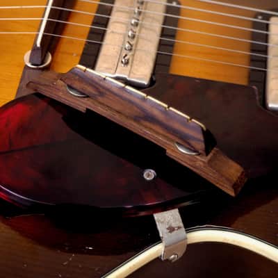1957 Harmony H62 Vintage Archtop Electric Guitar Sunburst w/ Gibson P-13 Pickups, Case image 24