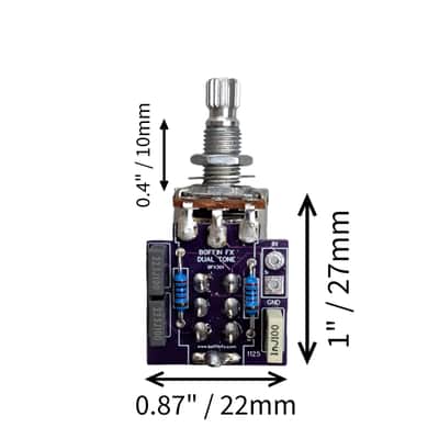 Boffin FX Push-Pull Dual Tone Switch 500K for Humbuckers & High Output Pickups image 5