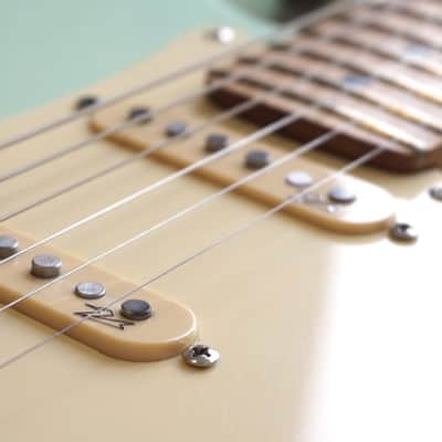 Fuzzy Duck™ Gold Series Single Coil Pickups for Stratocasters (Bridge) - Vintage White with Logo image 2