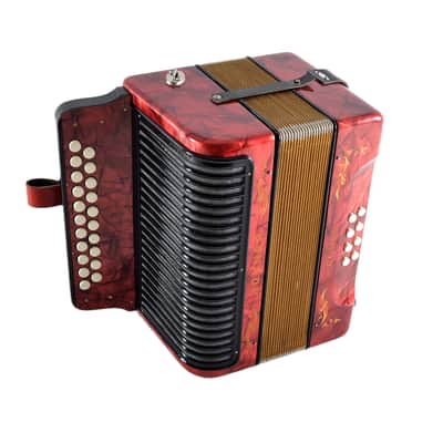 Excellent, German Made, Vintage, Top Quality, Diatonic Button Accordion Hohner Corso 8 Bass - 3 voice in G/C (Sol-Do) 21x8 buttons image 5