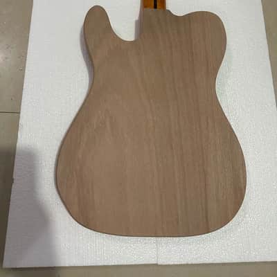1 Set Veneer Maple Top Guitar Tele Style Mahogany Body with Maple Neck image 5