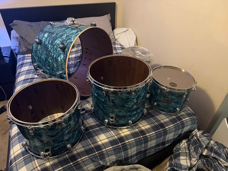 Tama Starclassic Walnut/Birch WBR52LS 5-piece Shell Pack - Turquoise Pearl image 1