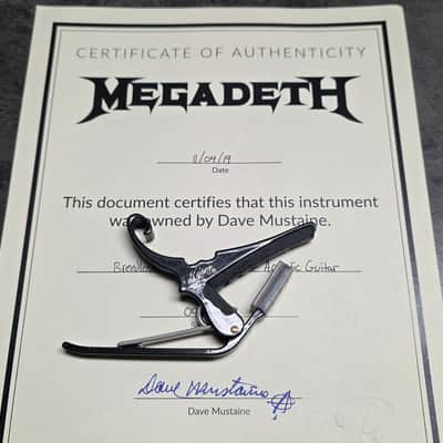 DAVE MUSTAINE'S MEGADETH Kyser Western Capo heavily used from his Breedlove acoustic guitar and home recording studio - Dave Mustaine Metal Artist Memorabilia image 1