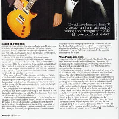 PRS Singlecut Bernie Marsden Signature SE ARTIST OWNED Stage Played WHITESNAKE 594 SC S2 McCarty Paul Reed Smith image 4