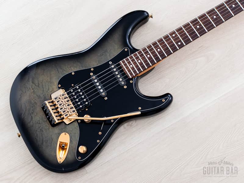 1990 Fender Pro Feel Stratocaster STR-680 SSH Blueberry Sunburst w/ Floyd Rose, Japan MIJ Fujigen image 1