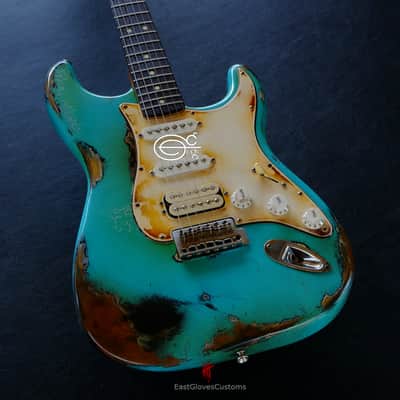 Fender Stratocaster HSS Seafoam Green Heavy Aged Relic image 4