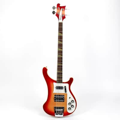 Vintage Ibanez Ric Style 4001 Copy Lawsuit Electric Bass Guitar in Fireglo image 3