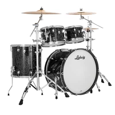 Ludwig NeuSonic Ebony Pearl Wrap MOD2 Drums 14x22_16x16_8x12_7x10 Shell Pack Authorized Dealer image 1