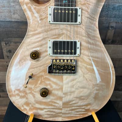 PRS Wood Library Custom 24 Left Handed Quilted Maple 10-Top Natural Finish Ziricote Fingerboard Paisley PRS Hardcase 598 image 7