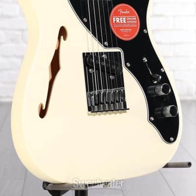 Squier Affinity Series Telecaster Thinline Electric Guitar - Olympic White with Laurel Fingerboard (TeleTLAFOWd4) image 1